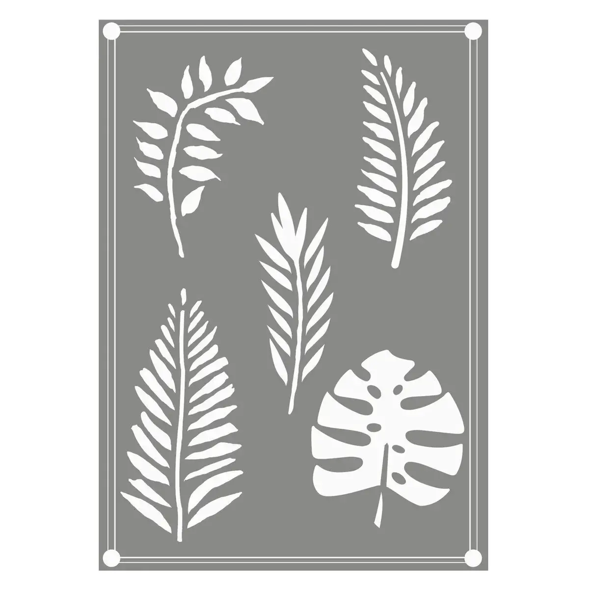 Couture Creations - Earthy Delights Mixed Leaves Stencil 1 1