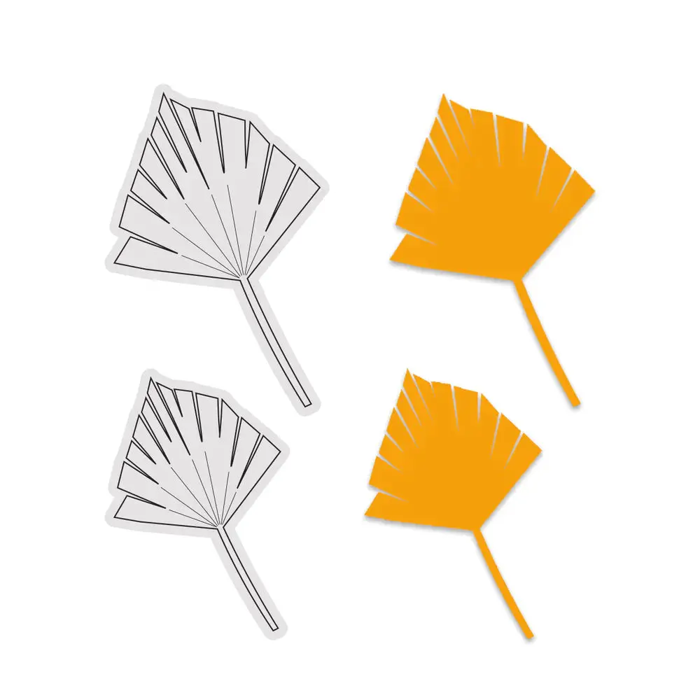 Couture Creations - Tropical Leaves Stamp And Dies 1