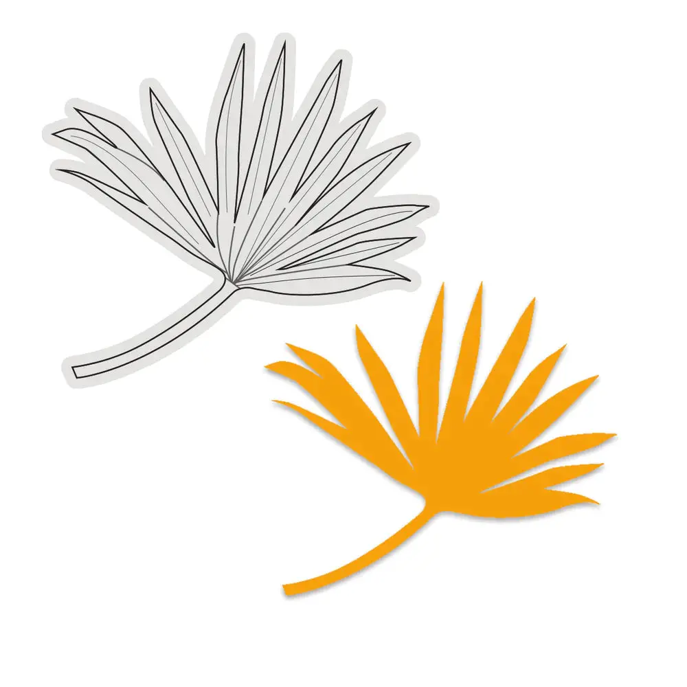 Couture Creations - Palm Leaf Stamp And Dies 1