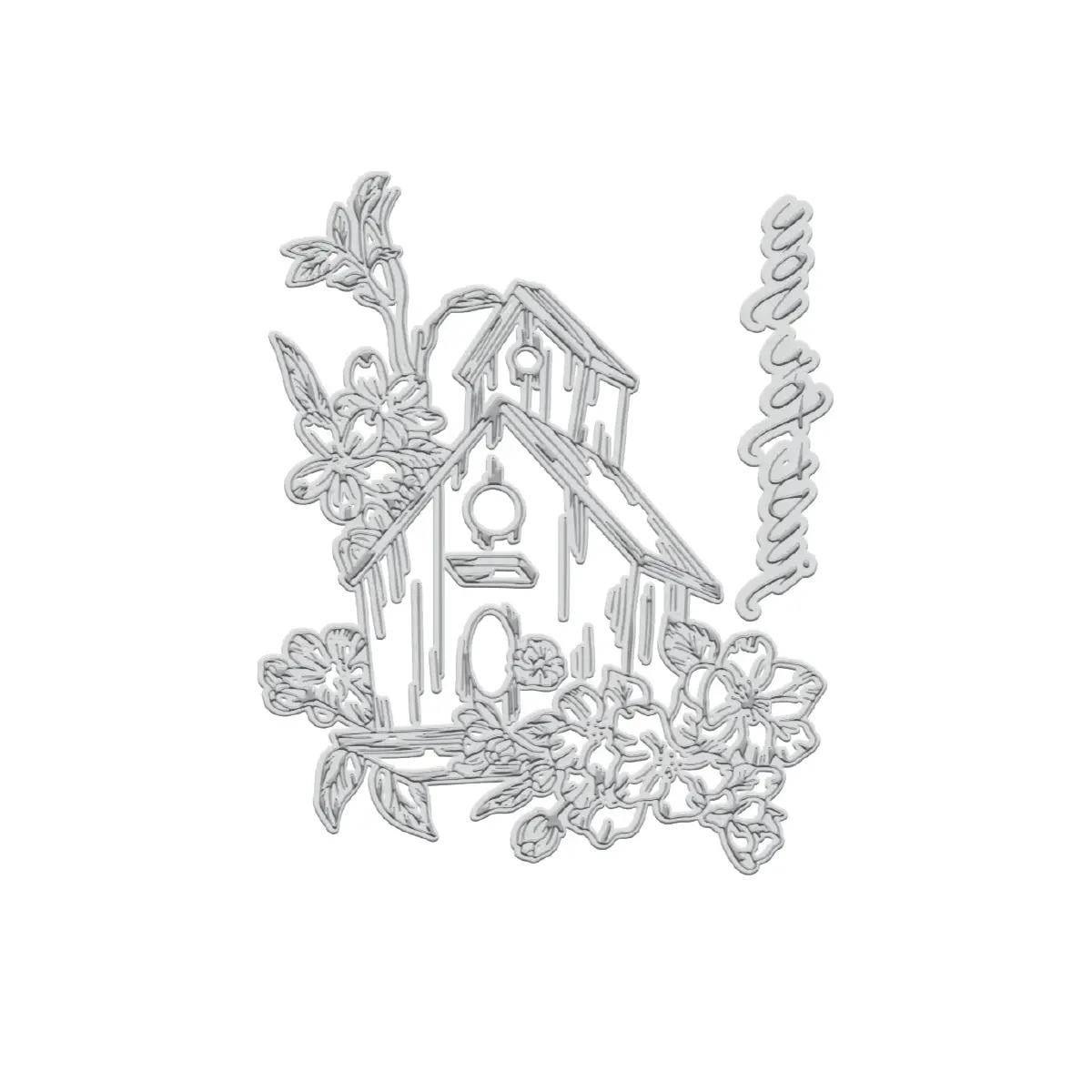 Goletterpress Impression Stamp - Stamp 4 - Just For You Home Floral 1