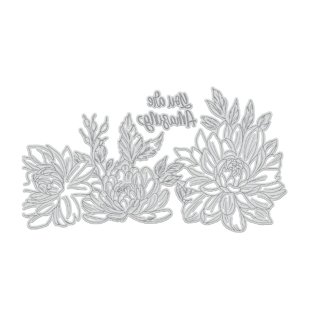 Goletterpress Impression Stamp - Stamp 7 - You Are Amazing Floral 1