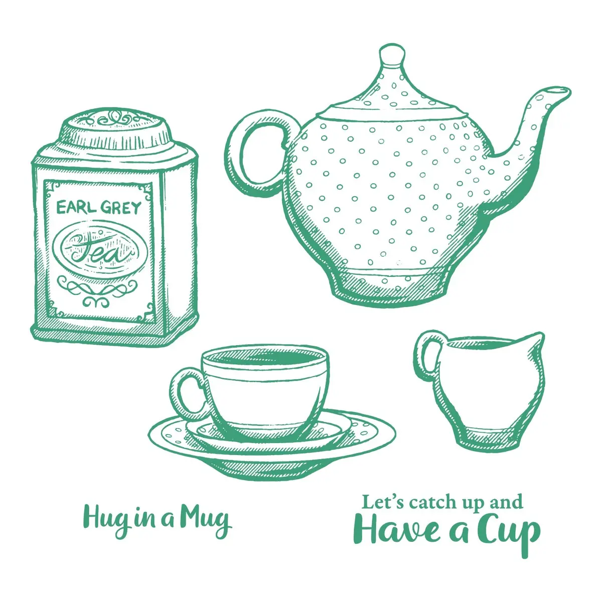 Earl Grey Photopolymer Stamp Set (6Pc) 1