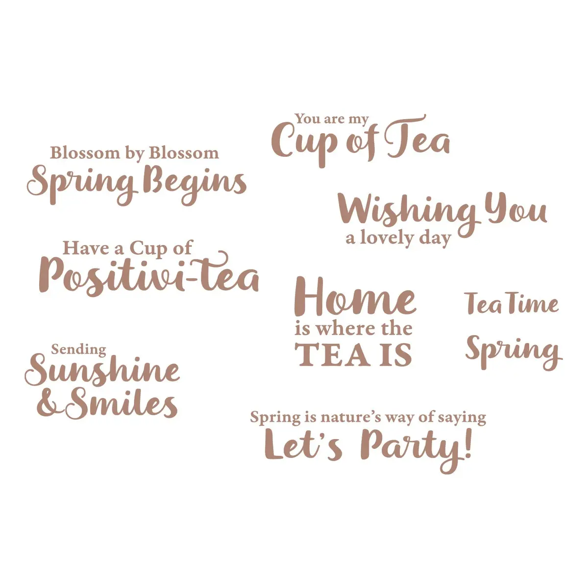 Cup Of Sentiments Photopolymer Stamp Set (9Pc) 1