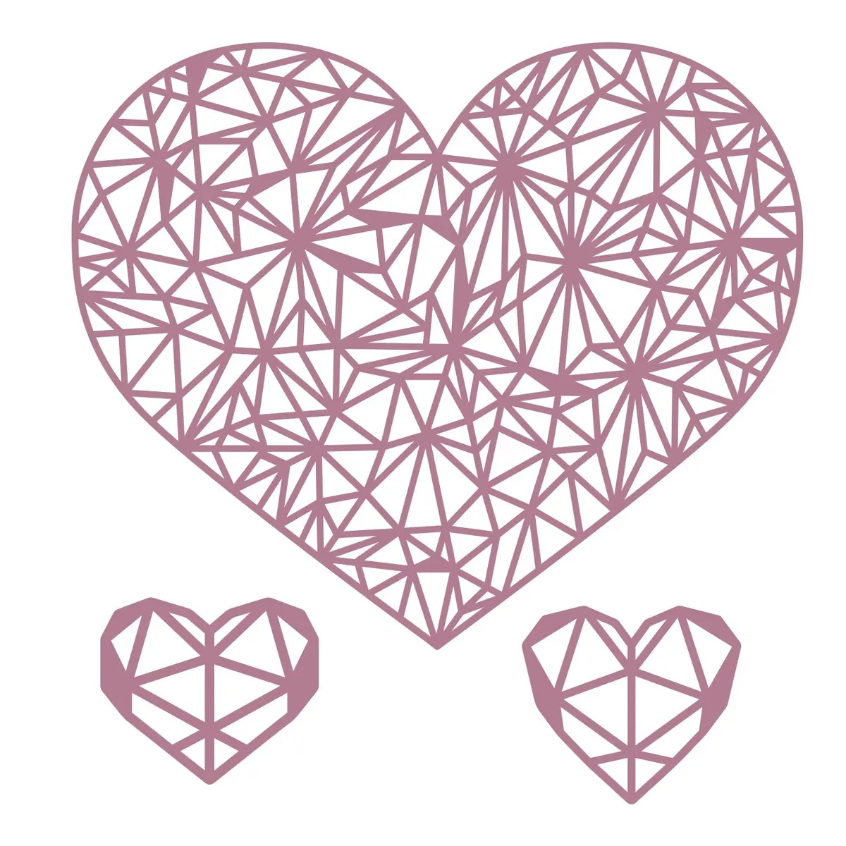 Geometric Hearts Cutting Die Set (3Pc) 1