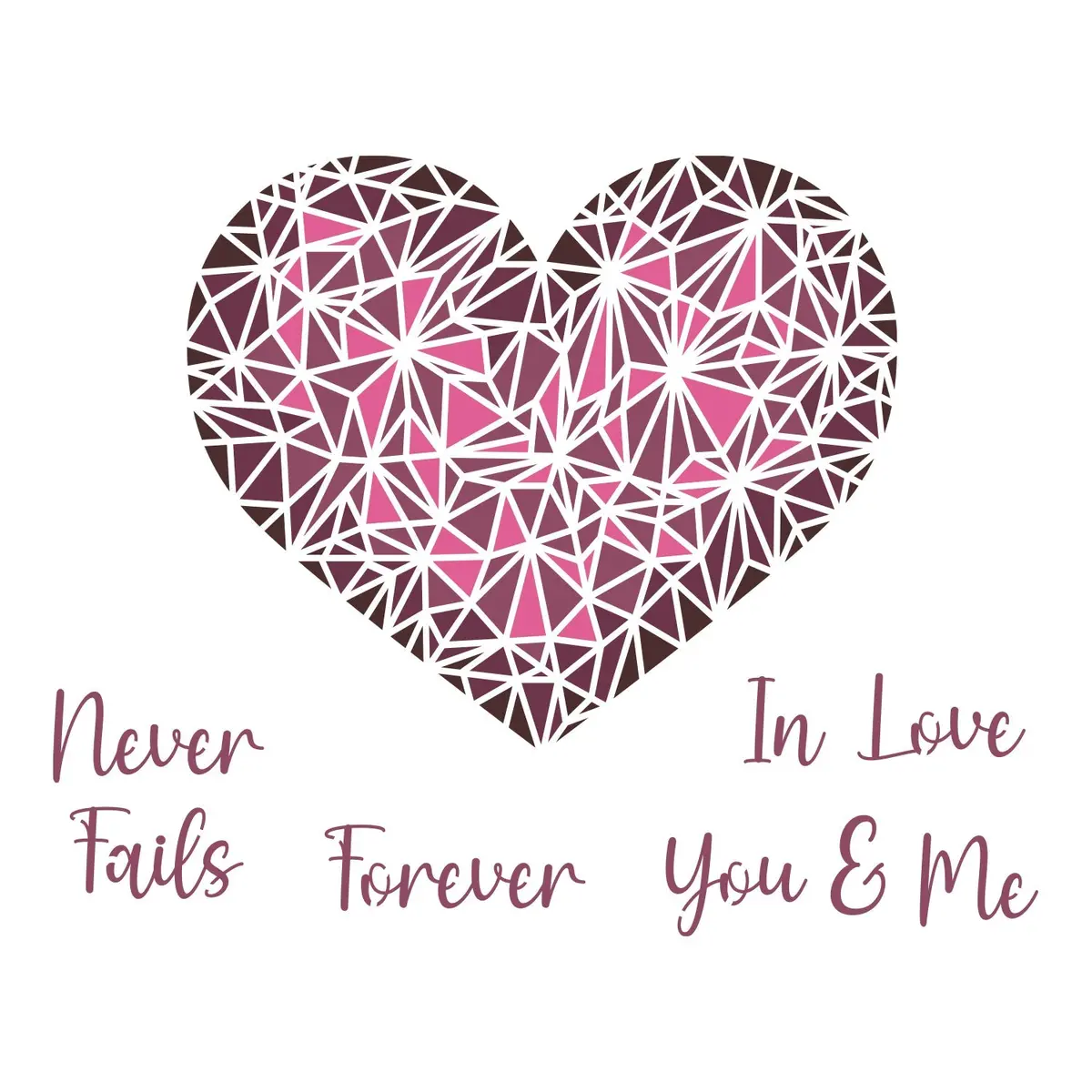 Geometric Heart Stencil Set (4Pc) 1