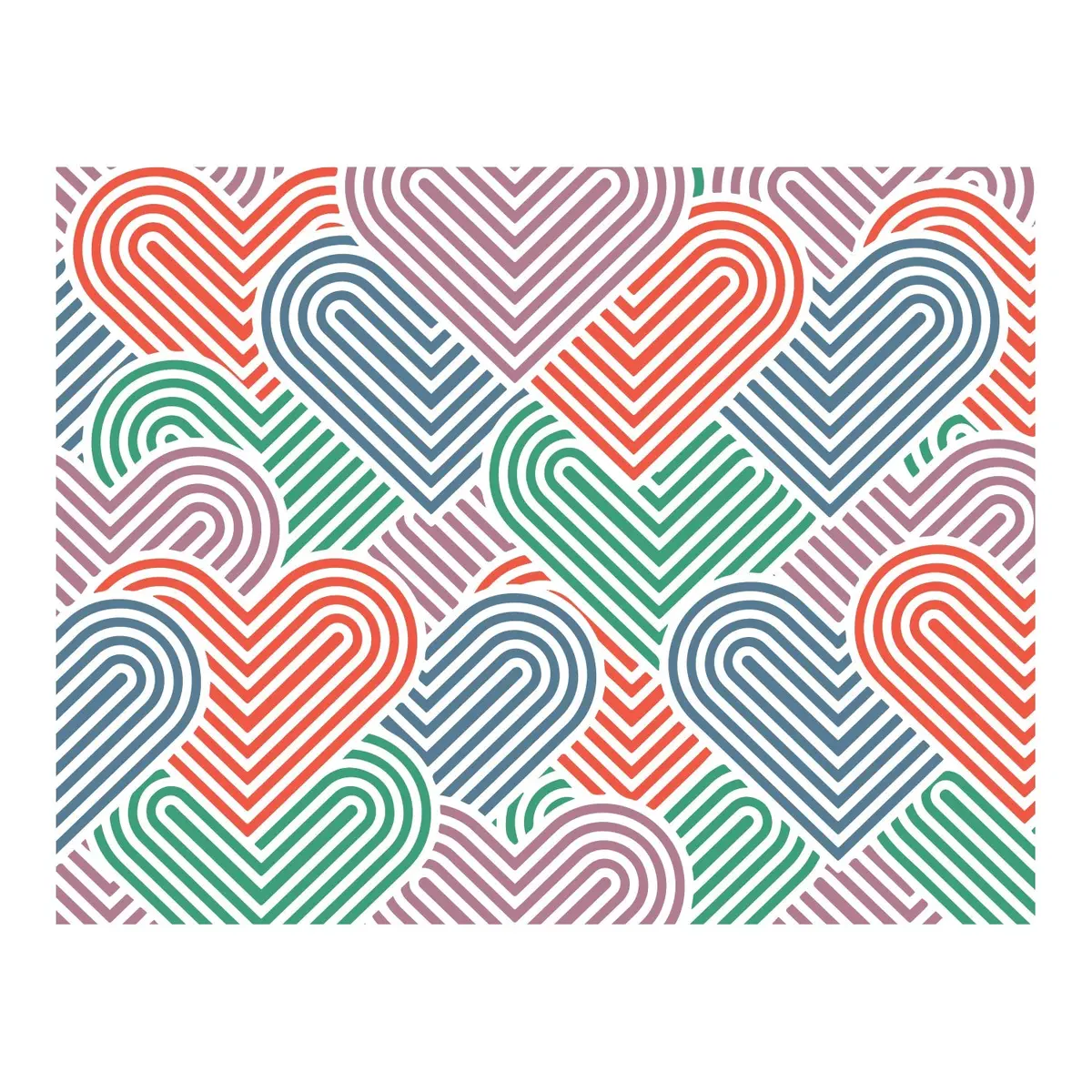 Interlocking Hearts Stencil Set (4Pc) 1