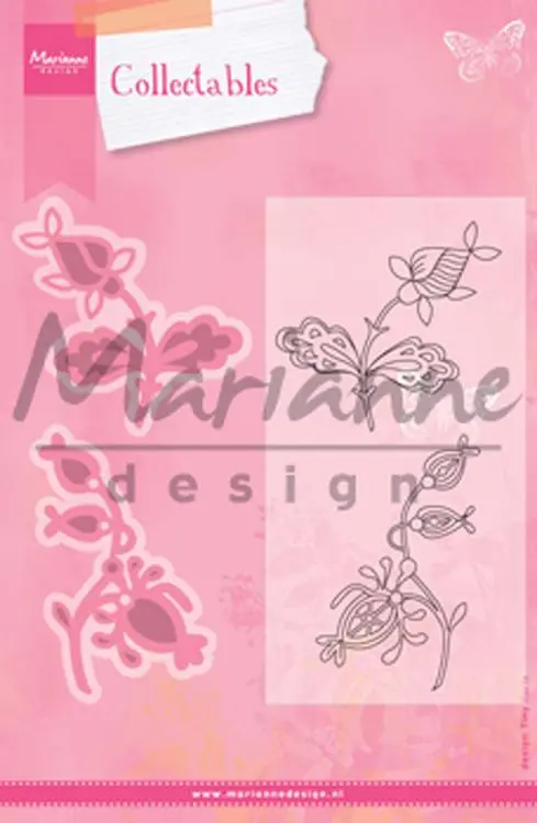 Marianne Design: Collectables Die & Stamp Set - Flowers & Leaf 2 1