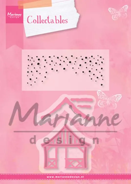 Marianne Design: Collectables Dies & Stamp Set - Xmas Village Chalet 1