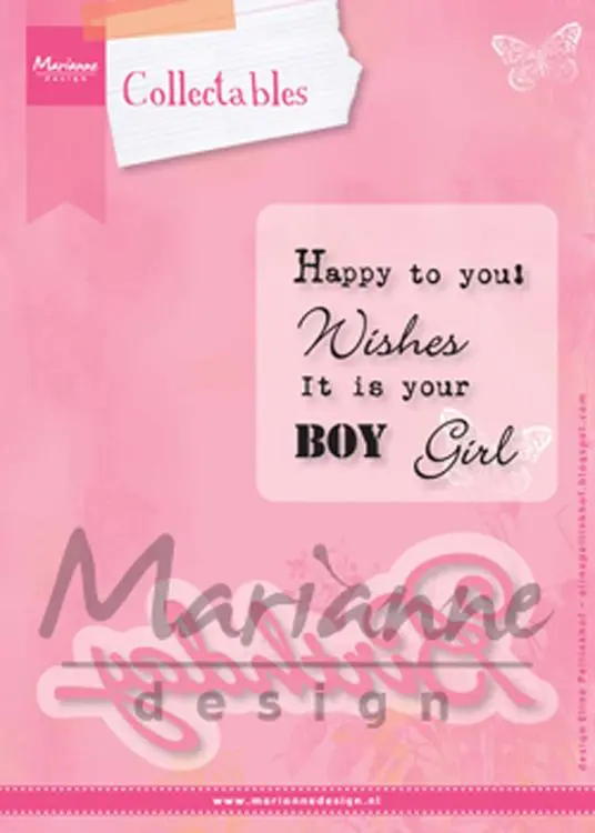 Marianne Design: Collectables Die & Stamp Set - Birthday 1