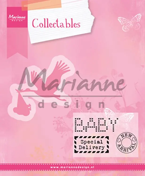 Marianne Design: Collectables Die & Stamp Set - Stork 1