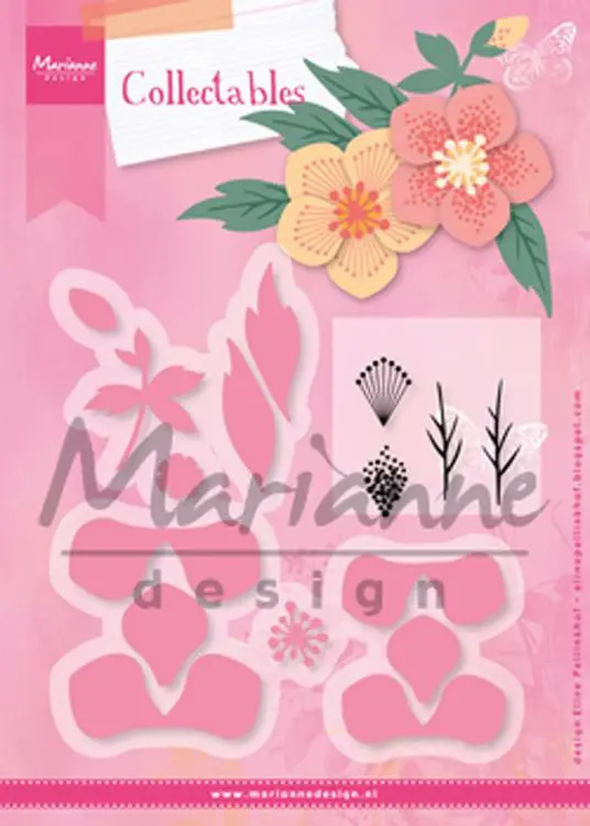 Marianne Design: Collectables Die & Stamp Set - Eline's Helleboras 1