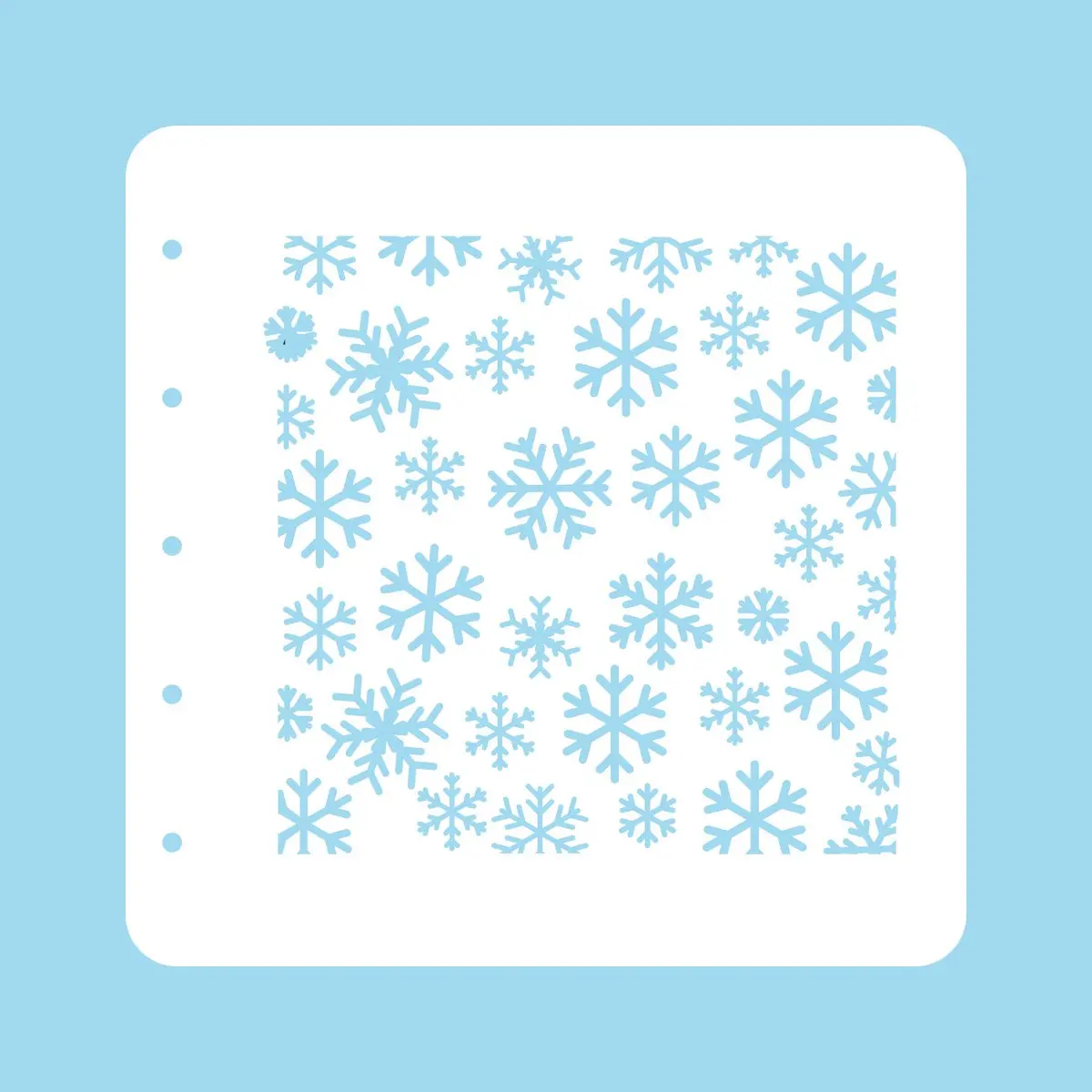 Stencil A6 For Magnetic Colour Set Christmas Time Snowflakes 1