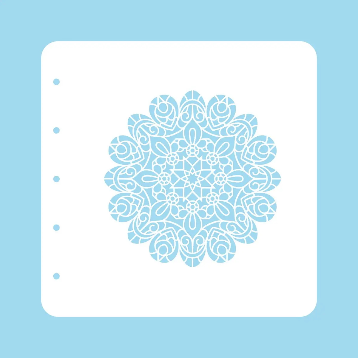 Stencil A6 For Magnetic Colour Set Christmas Time Mandala 1