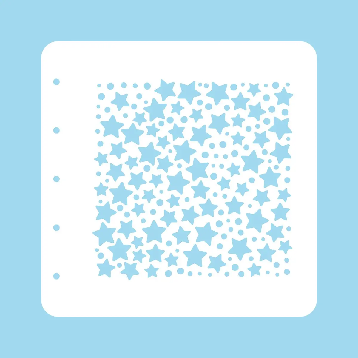 Stencil A6 For Magnetic Colour Set Christmas Time Stars And Dots 1