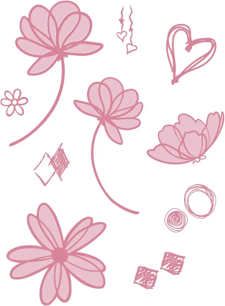 Couture Creations Layered Florals Stamp Set 1