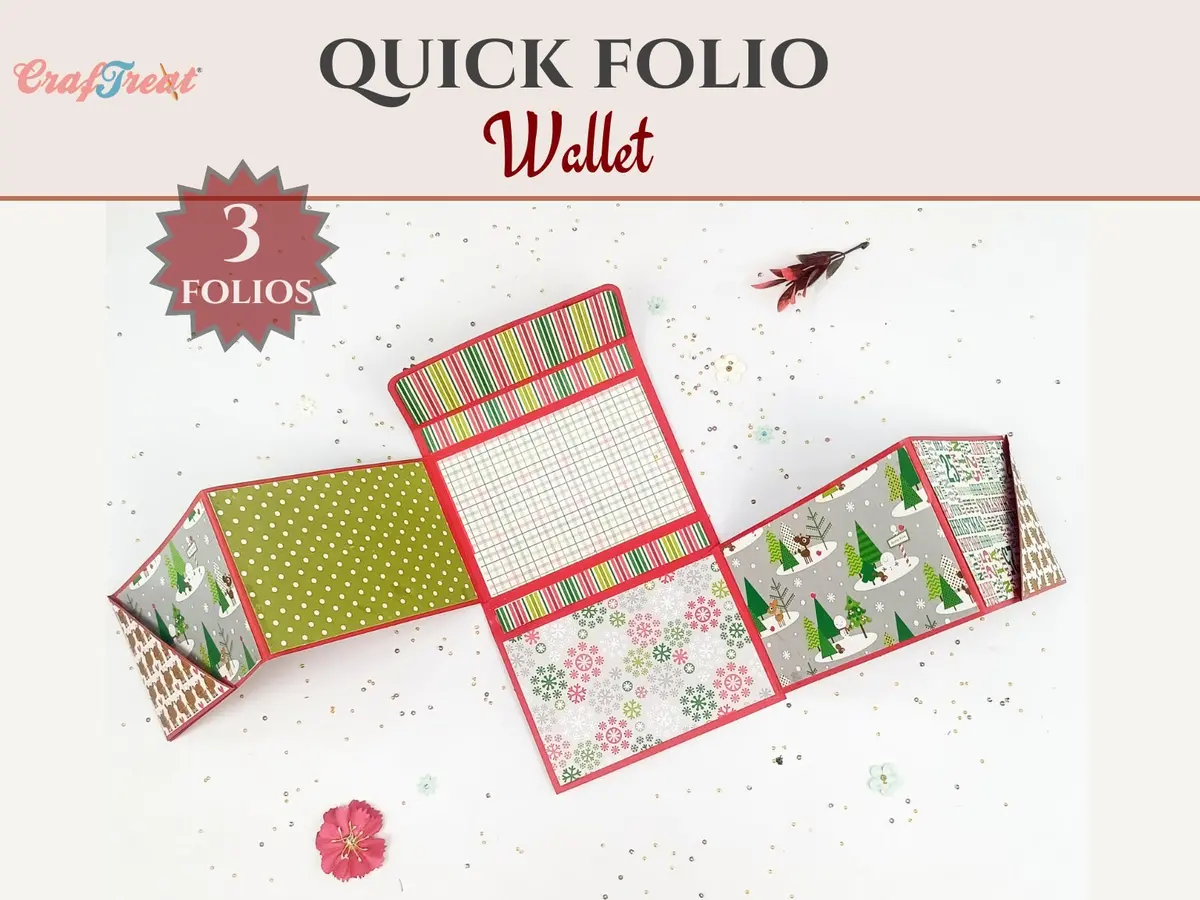Craftreat Scrapbook Blank Quick Folio - Wallet - Black, Kraft And White 1