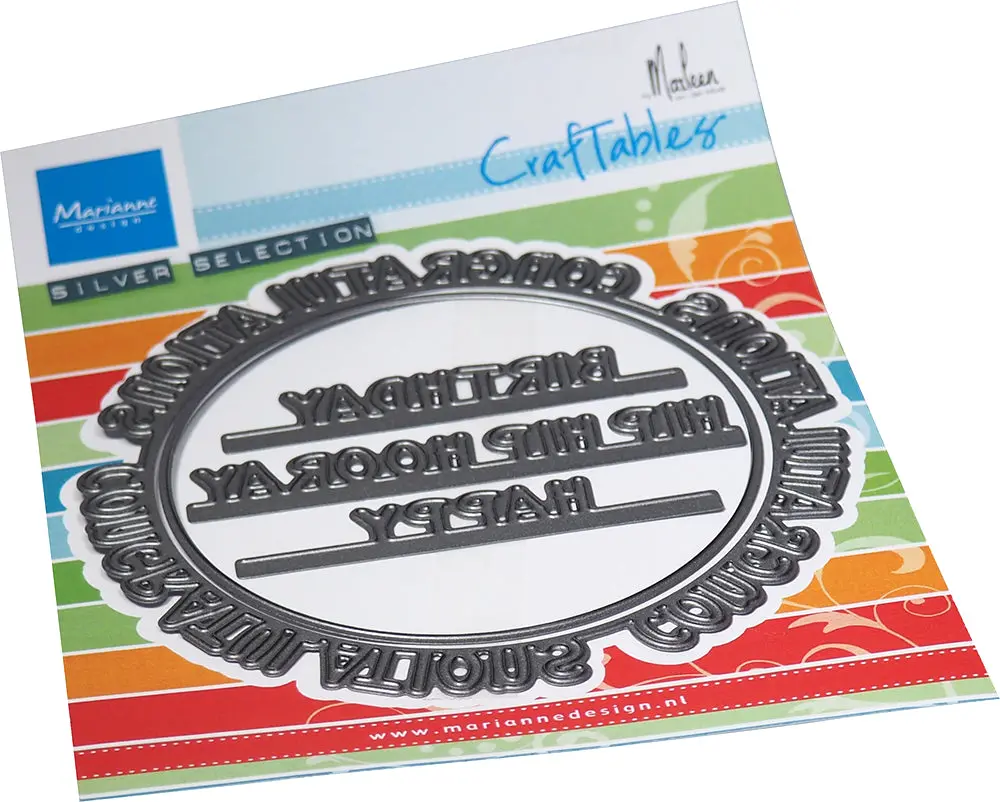Marianne Design Craftables Die - Congratulations Circle By Marleen 1