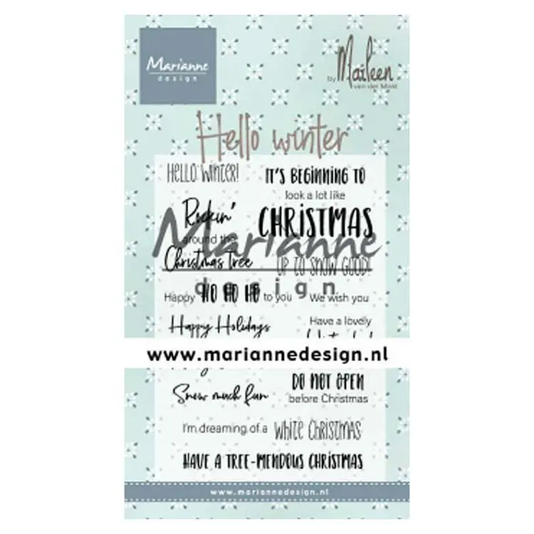 Marianne Design Clear Stamps Hello Winter By Marleen 1