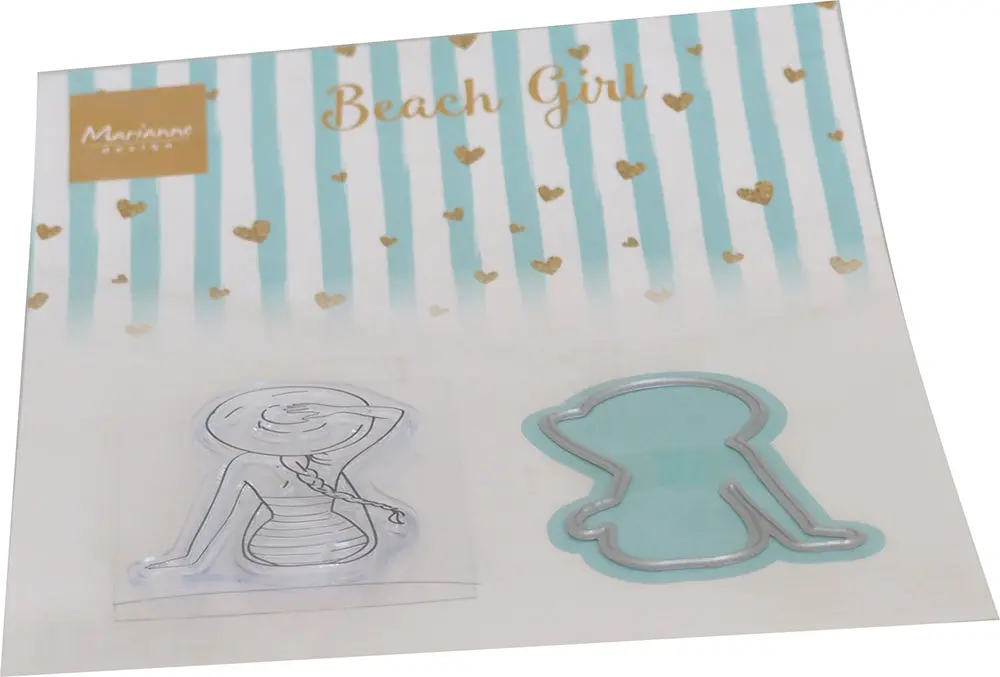 Marianne Design Clear Stamp & Die Set - Beach Girl 1
