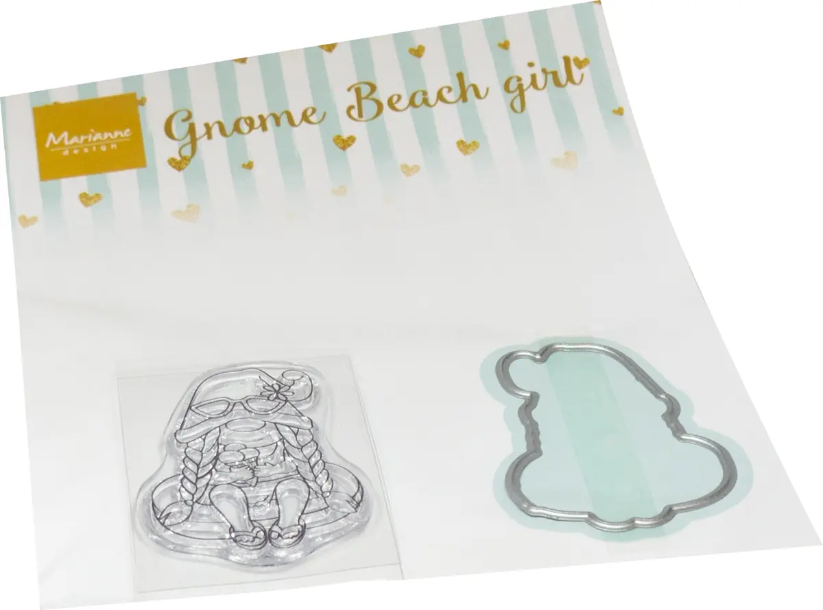 Marianne Design Stamp & Die Set - Gnomes Beach Girl 1