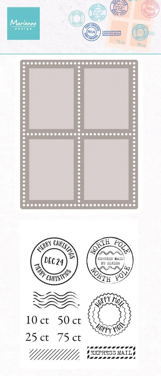 Marianne Design Stamp & Die Set - Postage Stamp 1