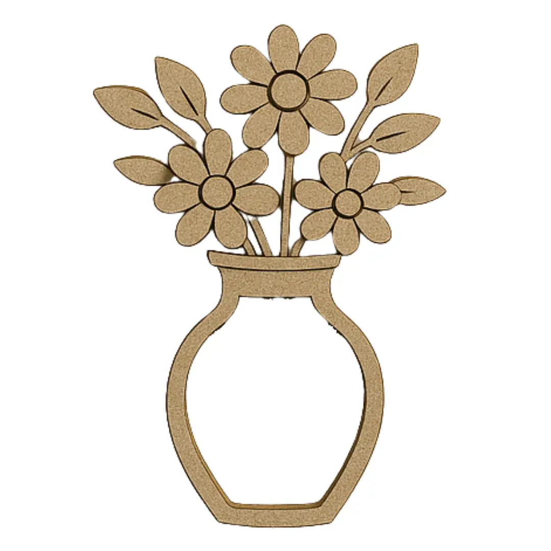 Craftreat 3D Shaker Chipboard - Flower Vase 1