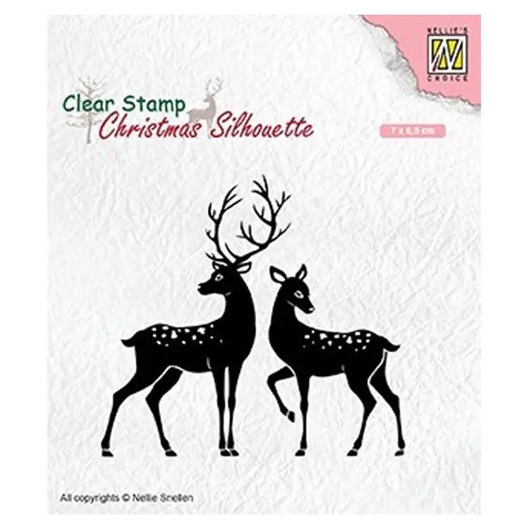 Nellie's Choice Clear Stamp Christmas Silhouette Deer 1