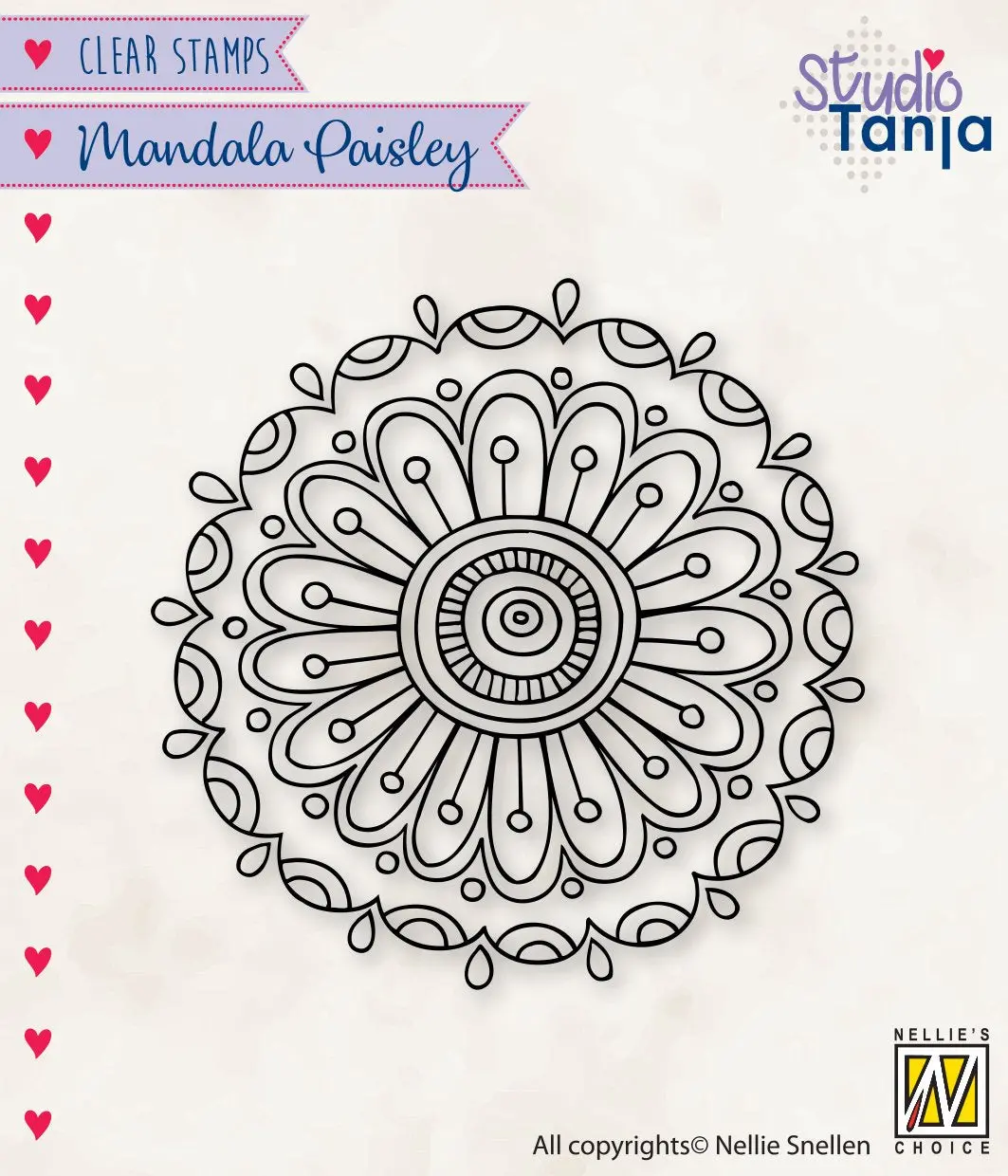 Nellie's Choice Clear Stamp Mandalas Paisley Flower 2 1