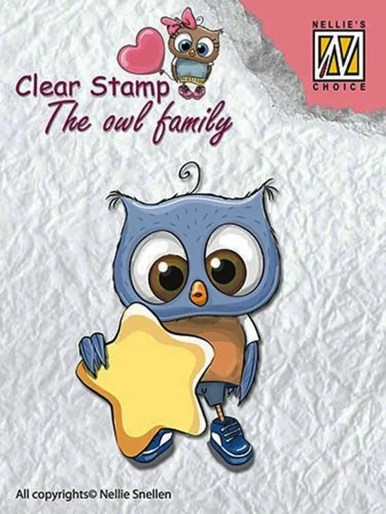 Nellie's Choice Clear Stamp The Owl Family - Star 1