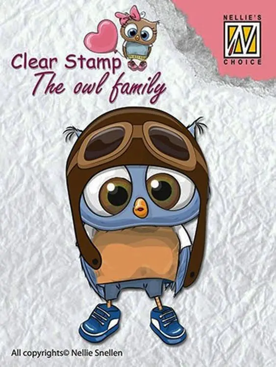 Nellie's Choice Clear Stamp The Owl Family - Family Pilot 1