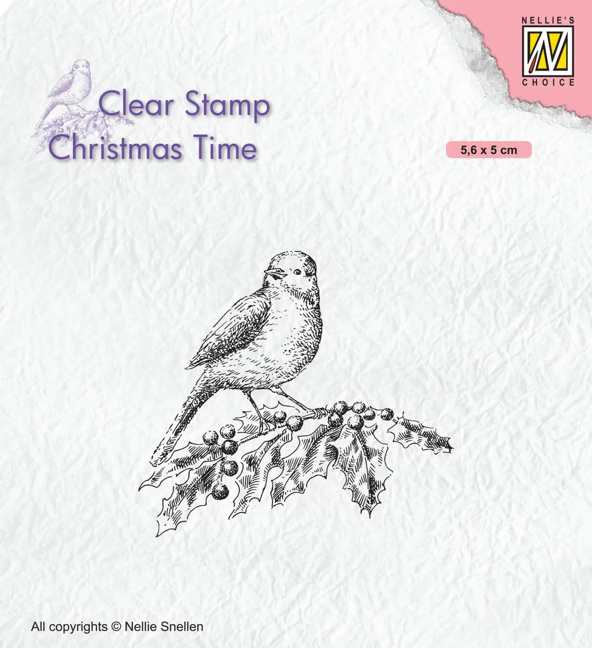 Christmas Time Clear Stamp Bird On Branch 1