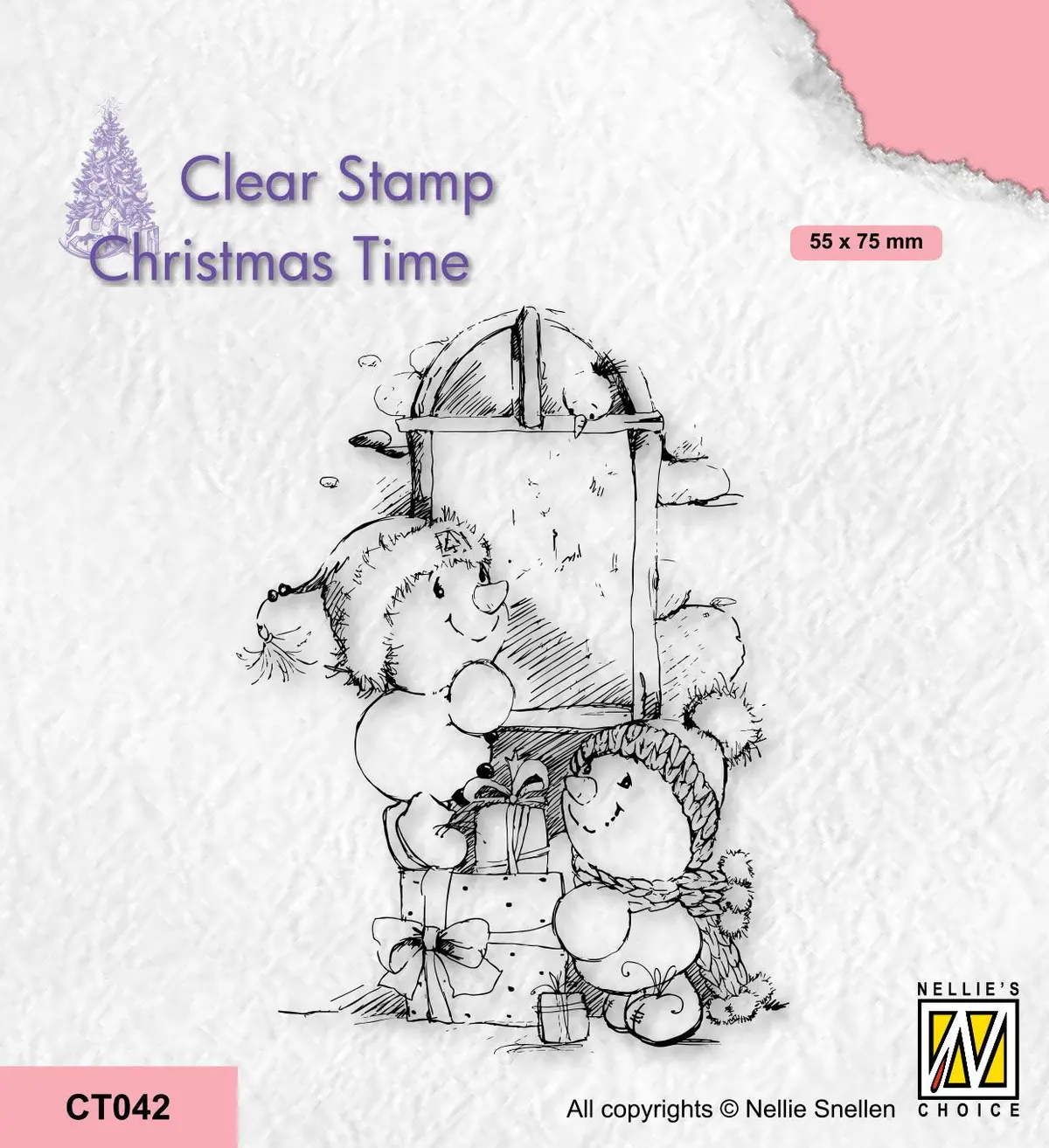 Nellie's Choice Clear Stamp Christmas Time - Present Delivery 1