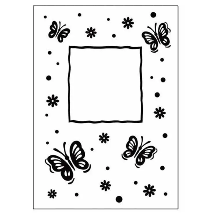 Embossing Folder Butterfly Frame 1