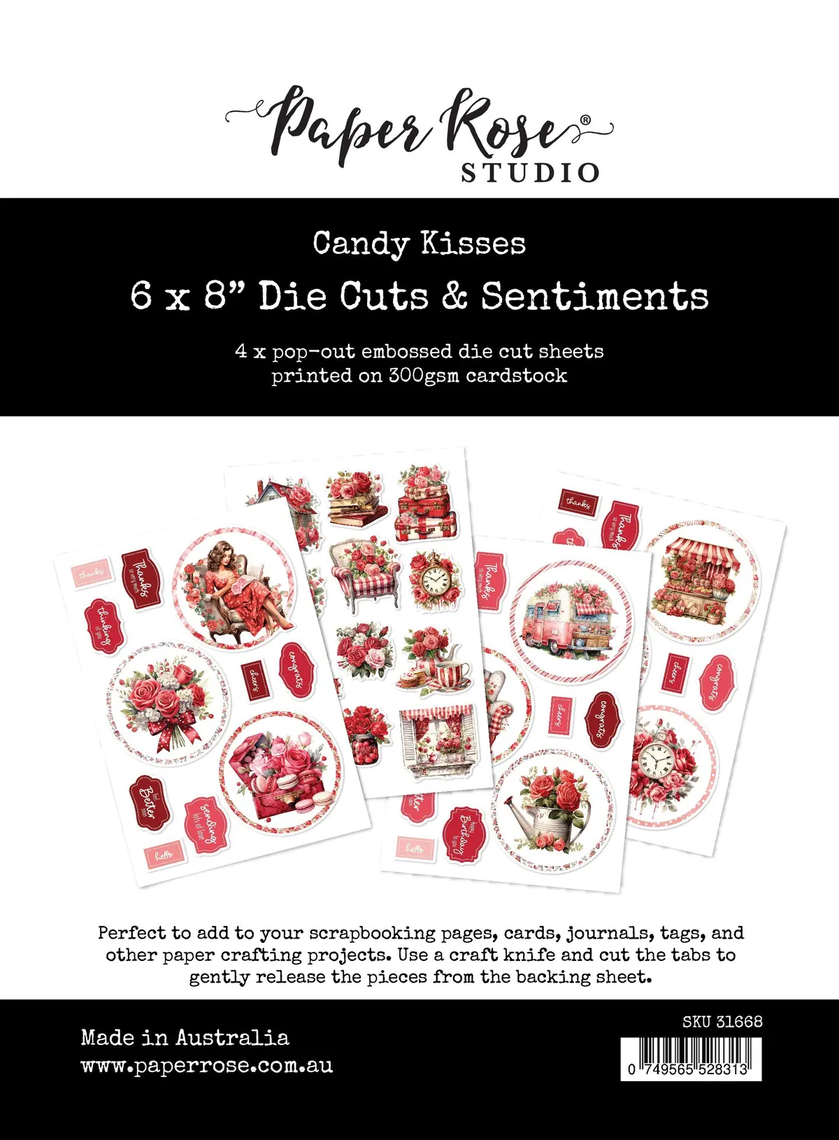 Candy Kisses 6X8" Die Cuts & Sentiments 31668 1