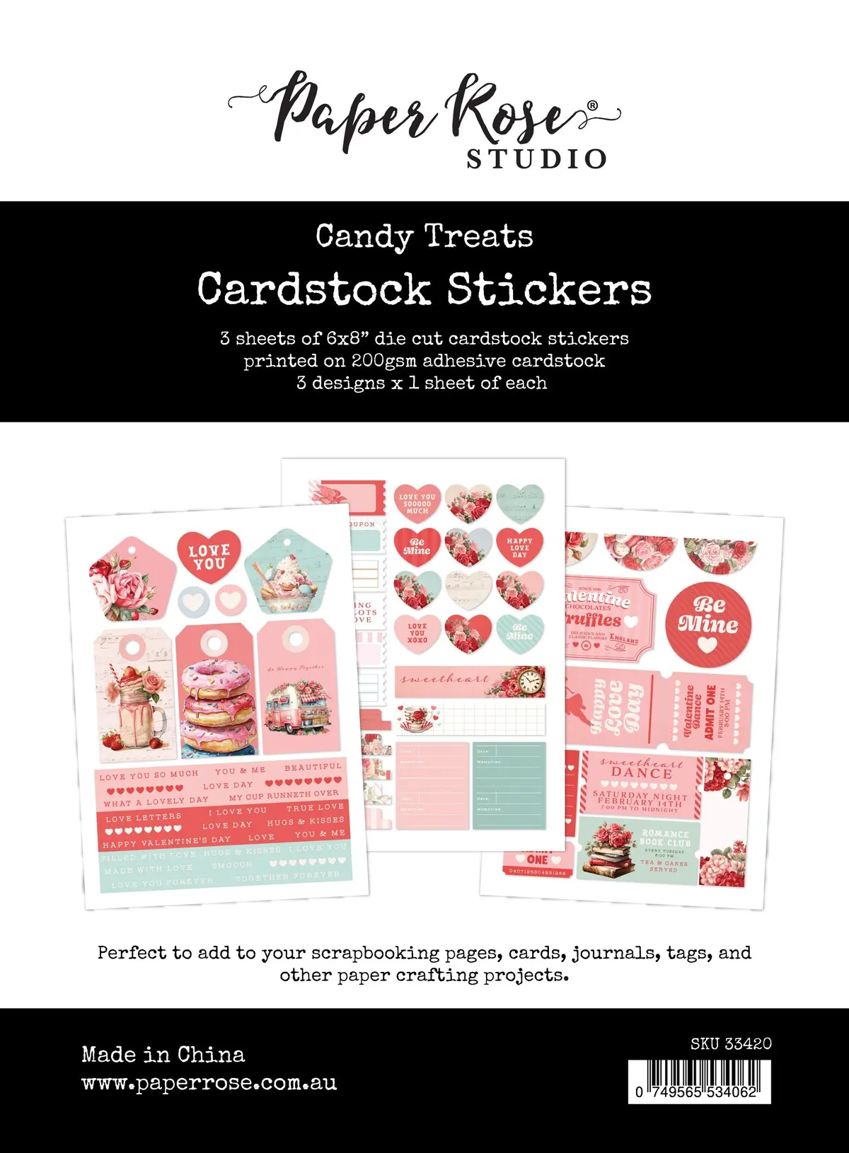 Candy Treats 6X8 Cardstock Sticker Pack 33420 1
