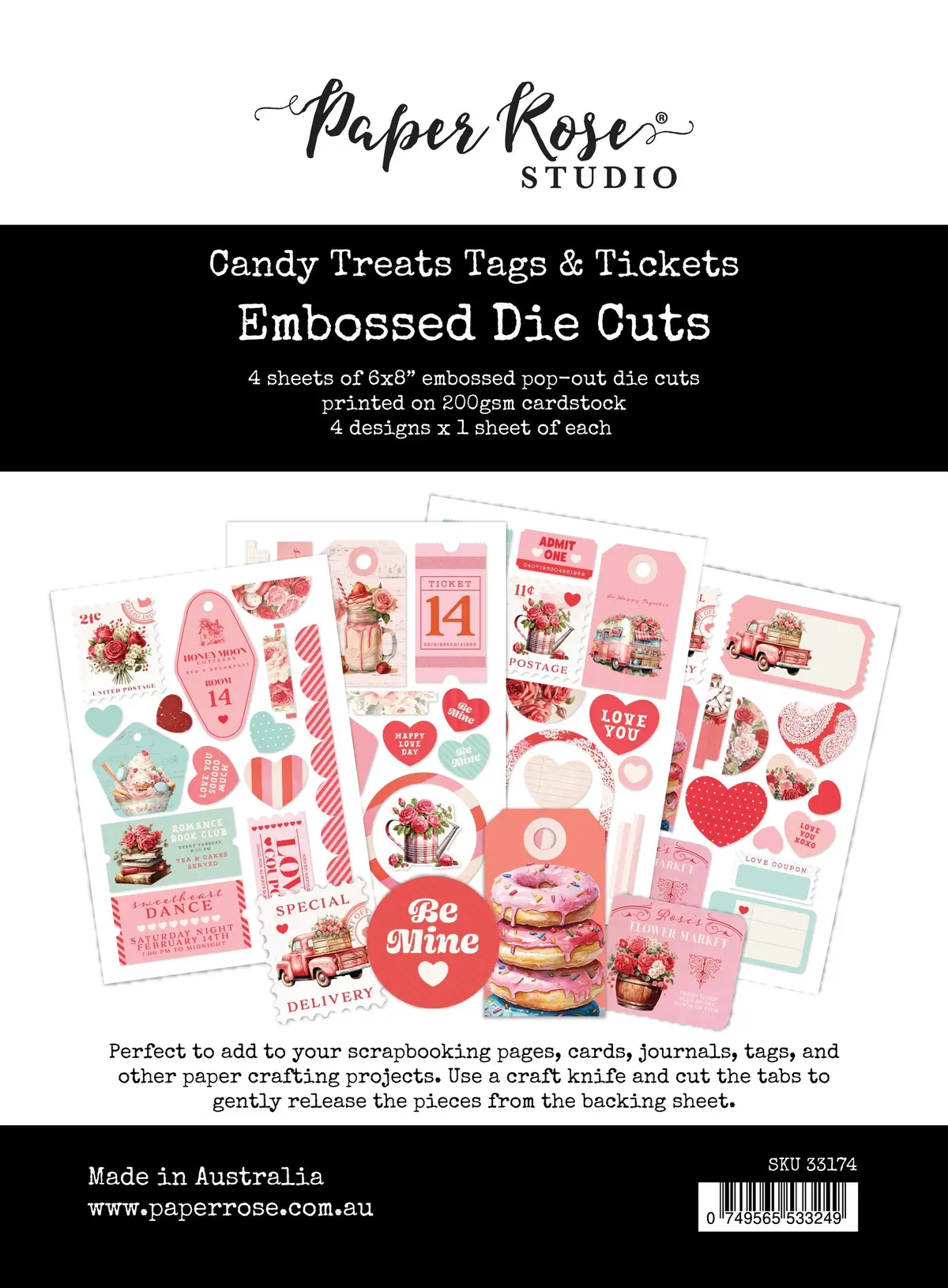 Candy Treats Tags & Tickets Embossed Die Cuts 33174 1