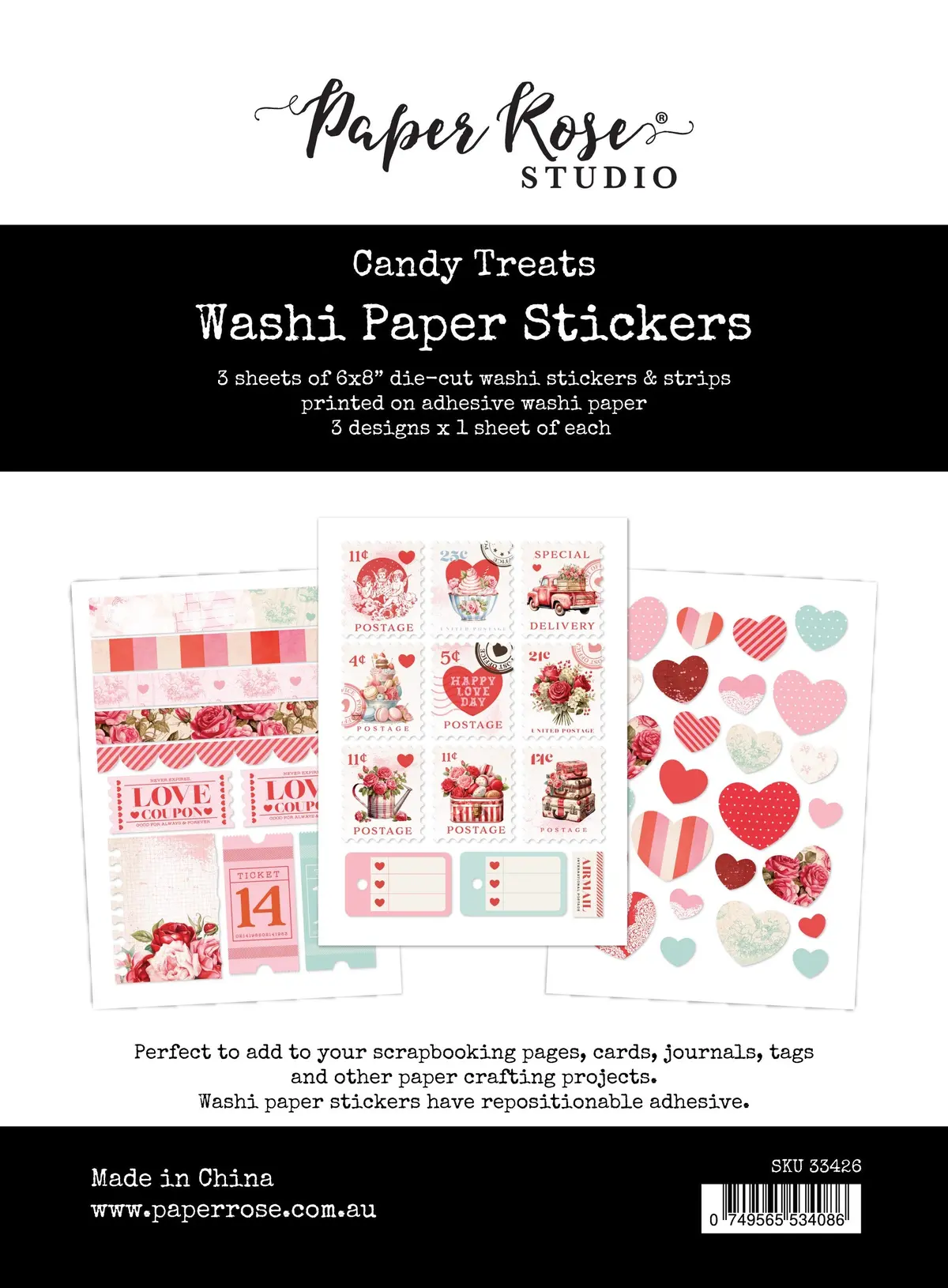 Candy Treats 6X8 Washi Paper Sticker Pack 33426 1