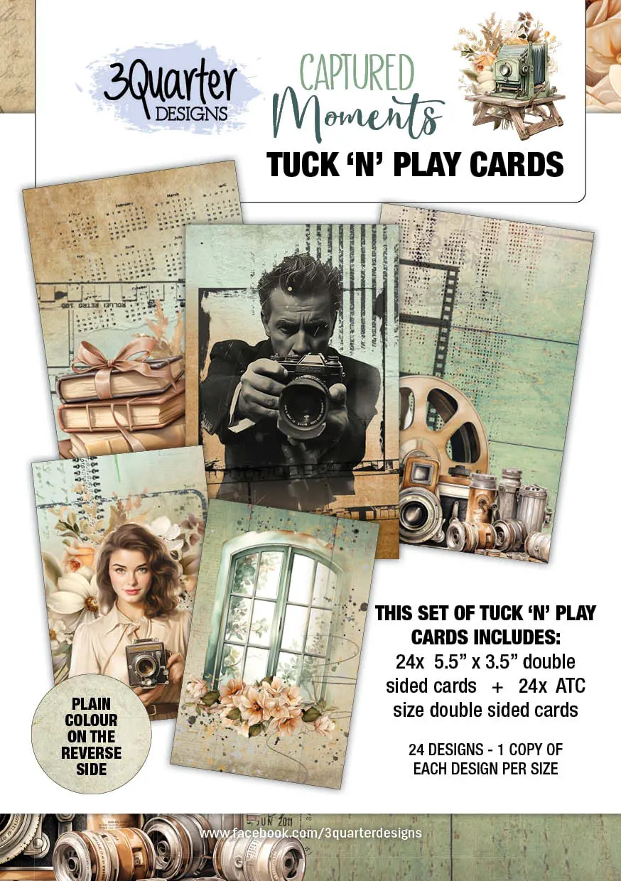 3Quarter Designs Captured Moments - Tuck N Play Cards 1