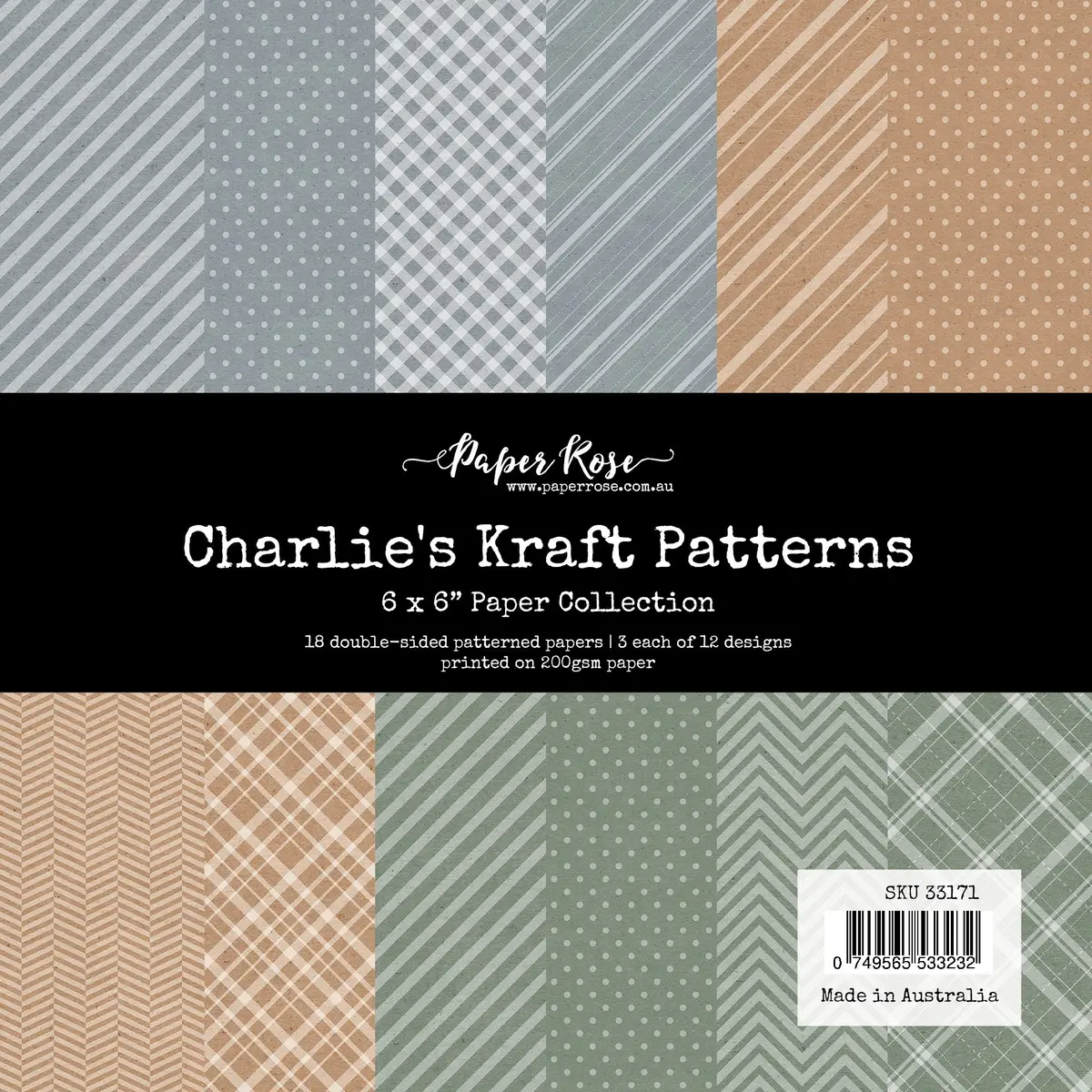 Charlie's Kraft Patterns 6X6 Paper Collection 33171 1