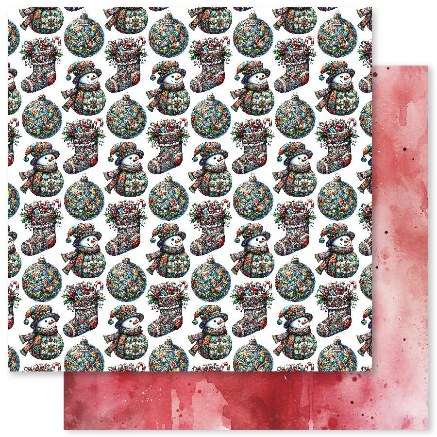 Christmas Cheer B 12X12 Paper (12Pc Bulk Pack) 32544 1