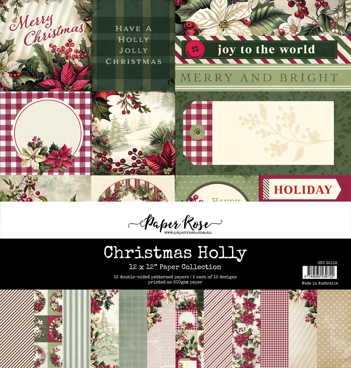 Christmas Holly 12X12 Paper Collection 35118 1