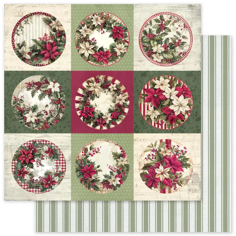 Christmas Holly D 12X12 Paper (12Pc Bulk Pack) 35130 1