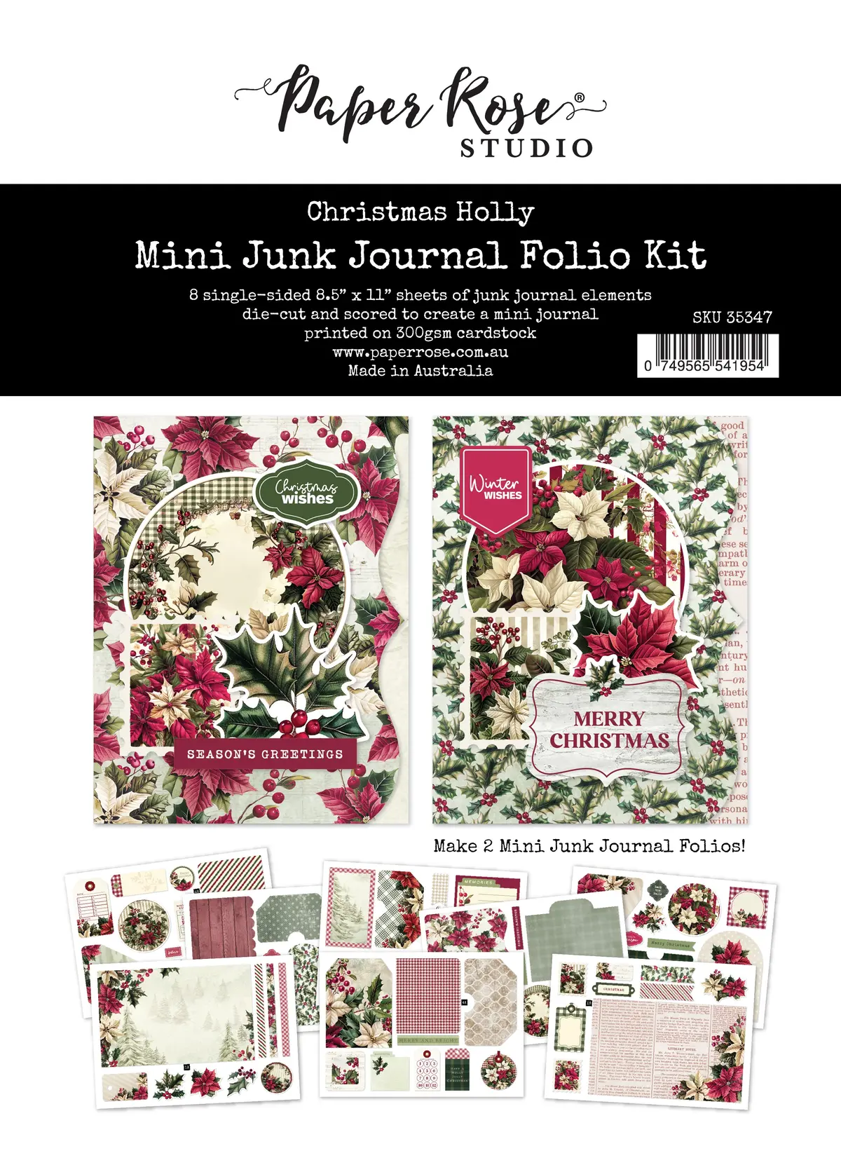 Christmas Holly Mini Folio Kit 35347 1