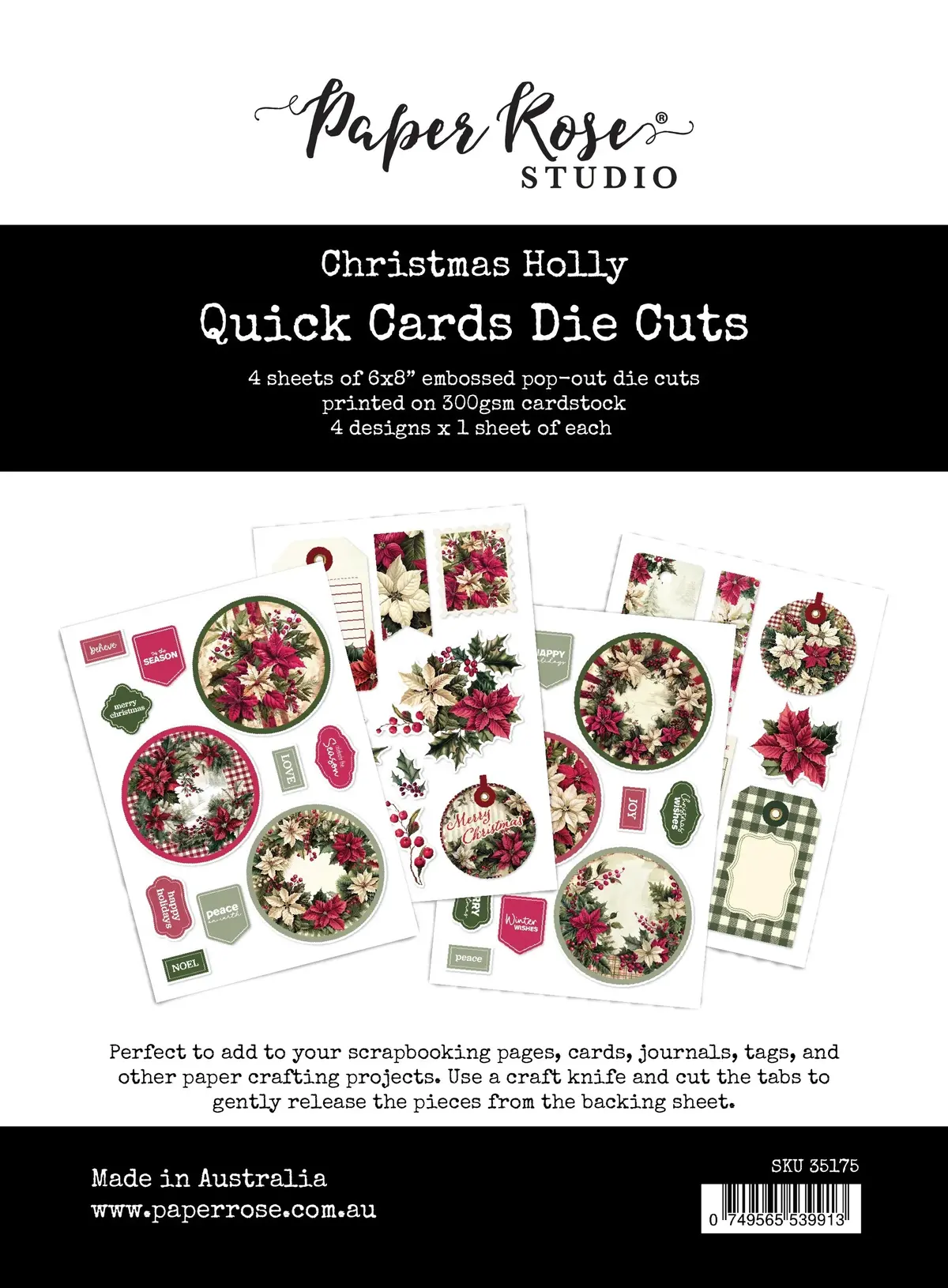 Christmas Holly Quick Card Die Cuts 35175 1