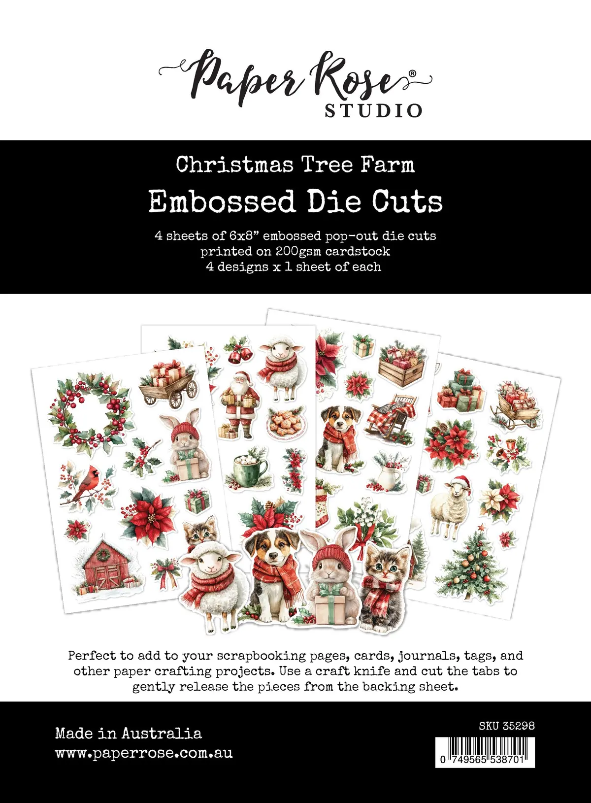 Christmas Tree Farm Embossed Die Cuts 35298 1