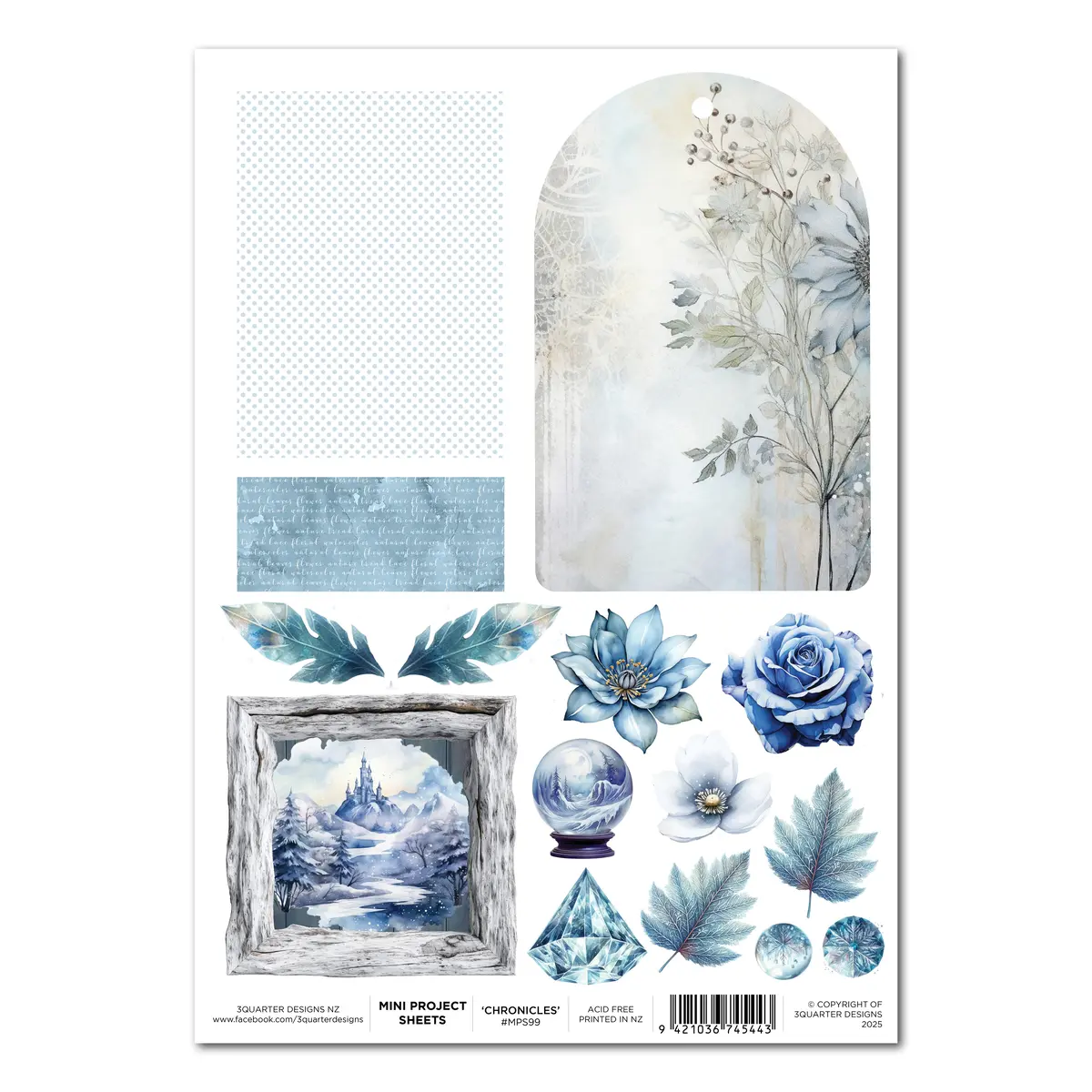 3Quarter Designs Winter Chronicles Mini Project Sheet 1
