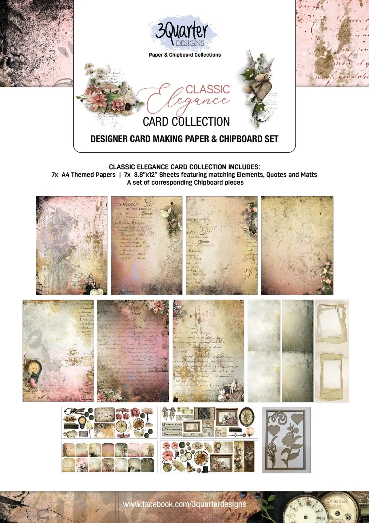 3Quarter Designs Classic Elegance Card Collection 1