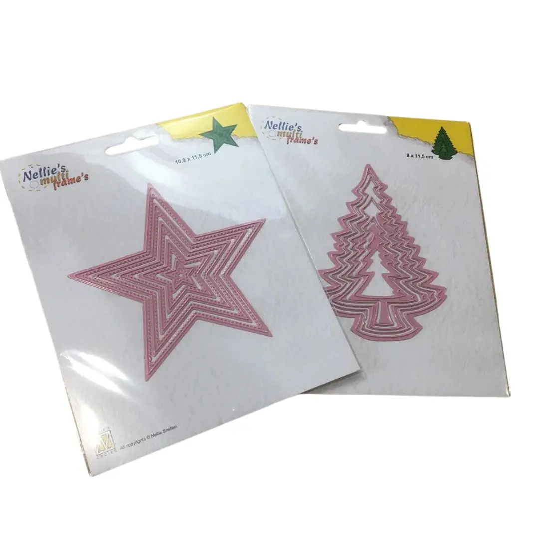 Pin It Nellie's Choice Nested Die Duo - Tree And Star - 10 Dies Total 1