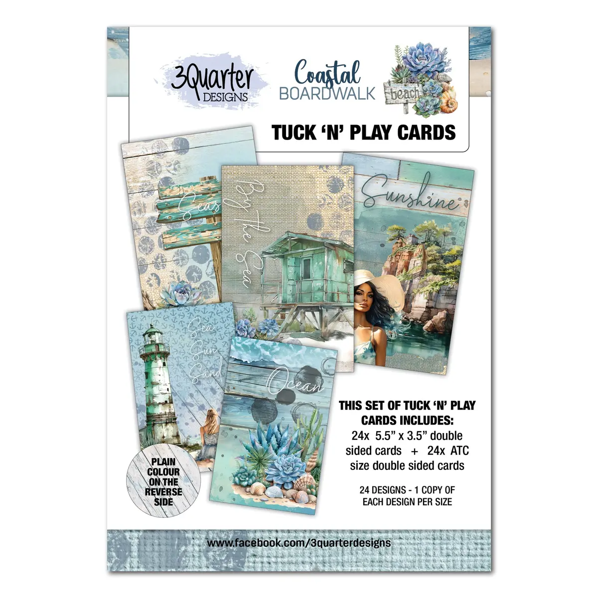3Quarter Designs Coastal Boardwalk - Tuck N Play Cards 1