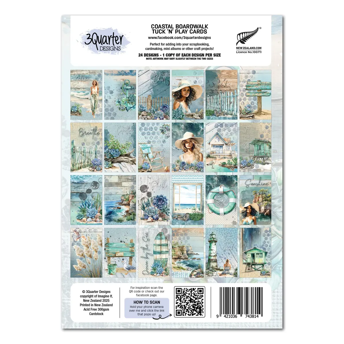 3Quarter Designs Coastal Boardwalk - Tuck N Play Cards 2